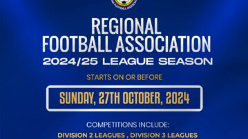 2024-25 Regional Football Association League Season set to commence before October 27