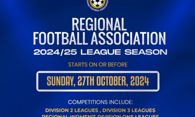 2024-25 Regional Football Association League Season set to commence before October 27