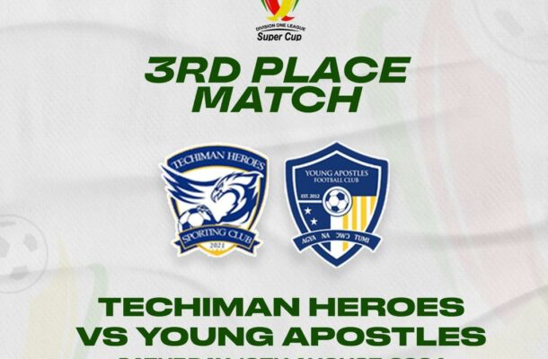 2024 DOL Super Cup 3rd Place Final: Young Apostles set for fierce battle with Techiman Heroes