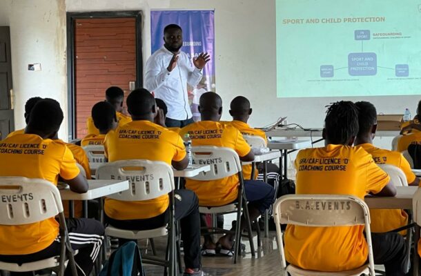 Coaches Undergoing Free License D Training in Brong Ahafo Region Receive Safeguarding Lessons