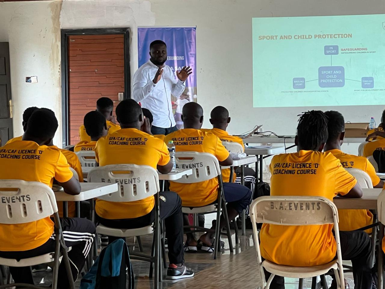 Coaches Undergoing Free License D Training in Brong Ahafo Region Receive Safeguarding Lessons