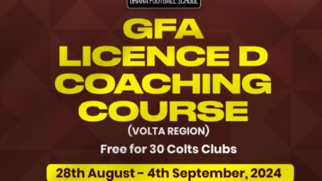 GFA’s Free License D Coaching Course in Volta Region starts on 28th August