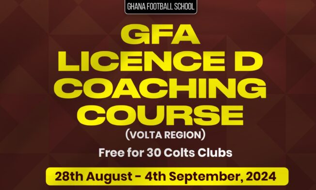 GFA’s Free License D Coaching Course in Volta Region starts on 28th August