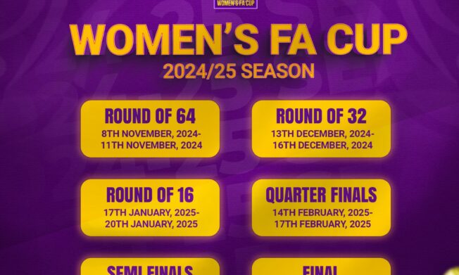 2024/25 Women's FA Cup schedule announced