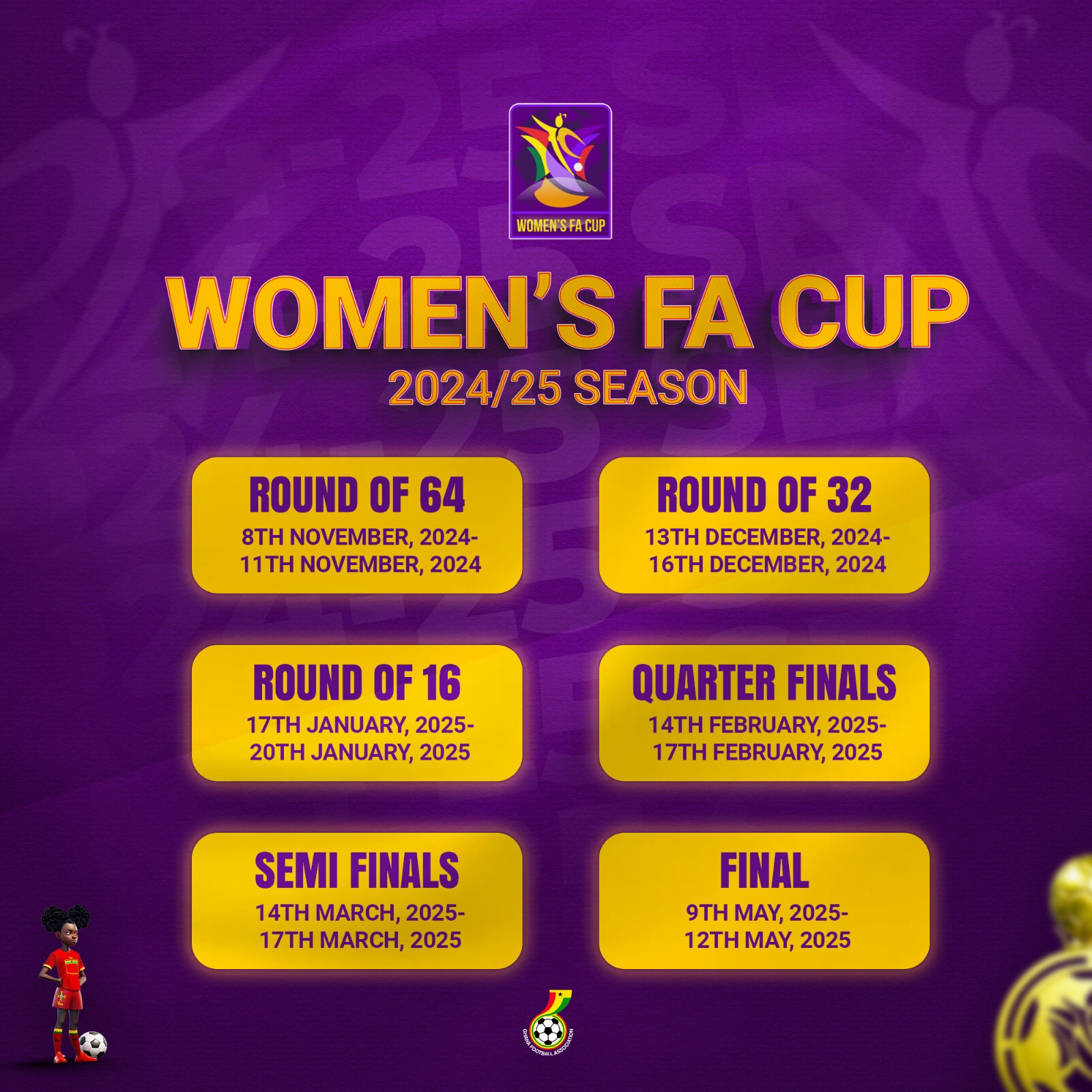 2024/25 Women's FA Cup schedule announced