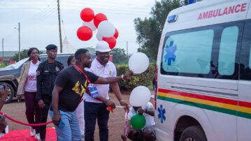 GFA outdoors new ambulance for Ghanaman Soccer Centre of Excellence in Prampram