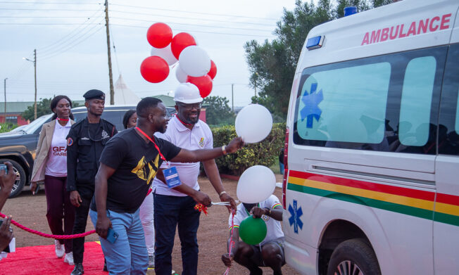 GFA outdoors new ambulance for Ghanaman Soccer Centre of Excellence in Prampram