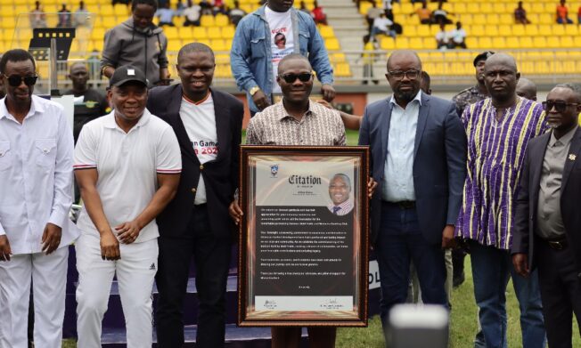 GFA President Kurt Edwin Simeon-Okraku joins dignitaries to inaugurate TnA Stadium