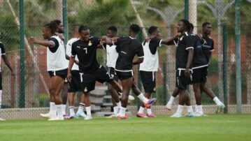 PHOTOS: Twenty-two players train in Berkane as Black Stars get ready for Niger test