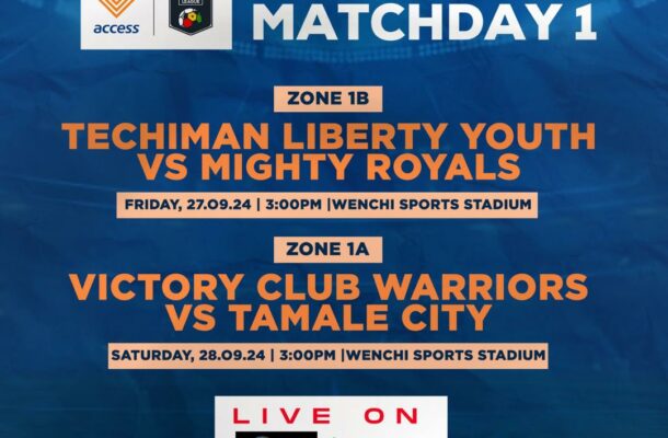 TV schedule for 2024-25 Access Bank DOL Zone 1 confirmed for matchday 1