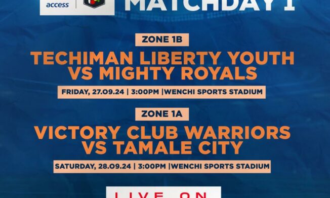 TV schedule for 2024-25 Access Bank DOL Zone 1 confirmed for matchday 1