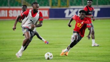 PHOTOS from pre-Angola training at Baba Yara Sports Stadium