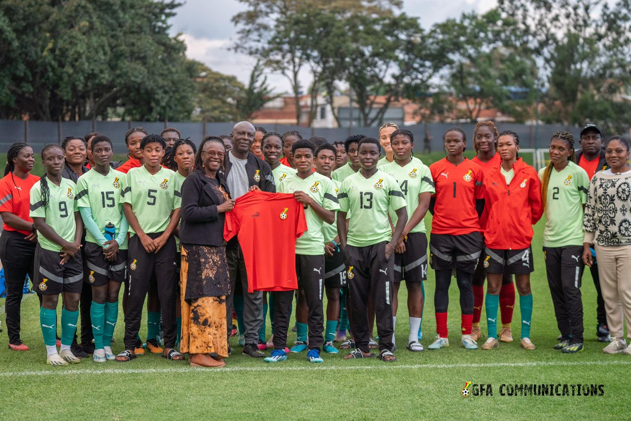 Ghana's Ambassador to Brazil visits Black Princesses ahead of Japan clash