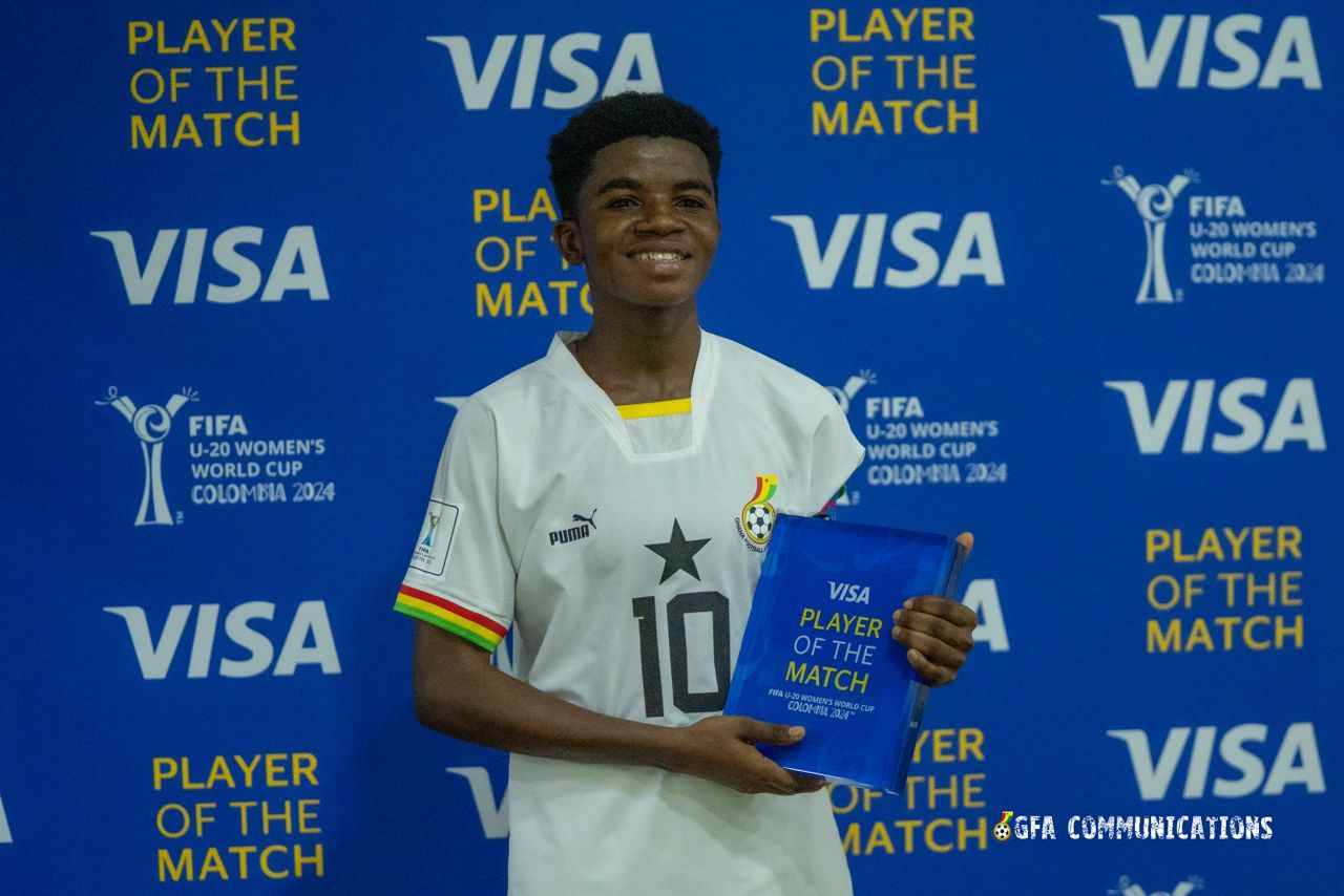 Stella Nyamekye wins VISA player of the match award against New Zealand