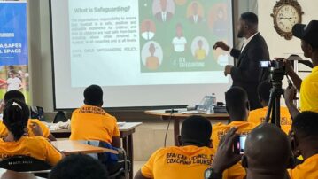 Free License D Coaching trainees in the Volta Region receive safeguarding training