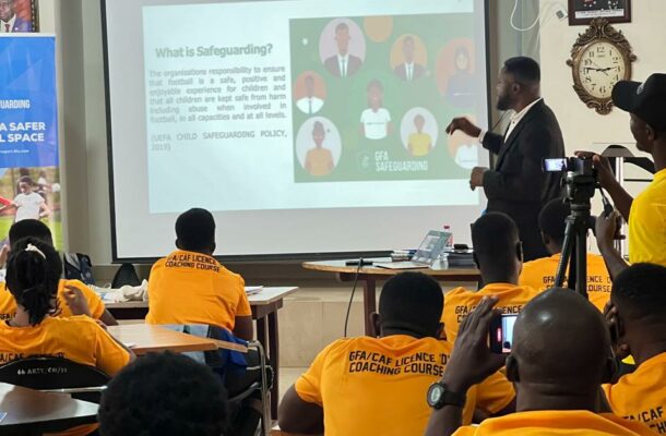 Free License D Coaching trainees in the Volta Region receive safeguarding training