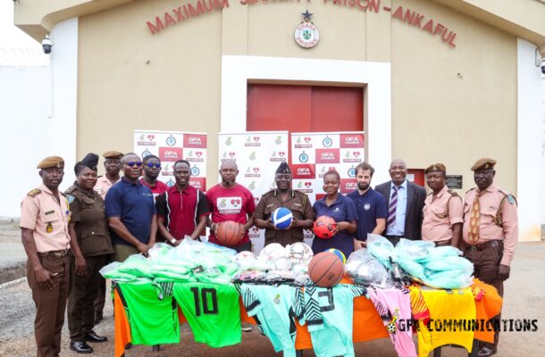 UNODC and GFA Foundation Donate Football &amp; Sports items to Ankaful Prison