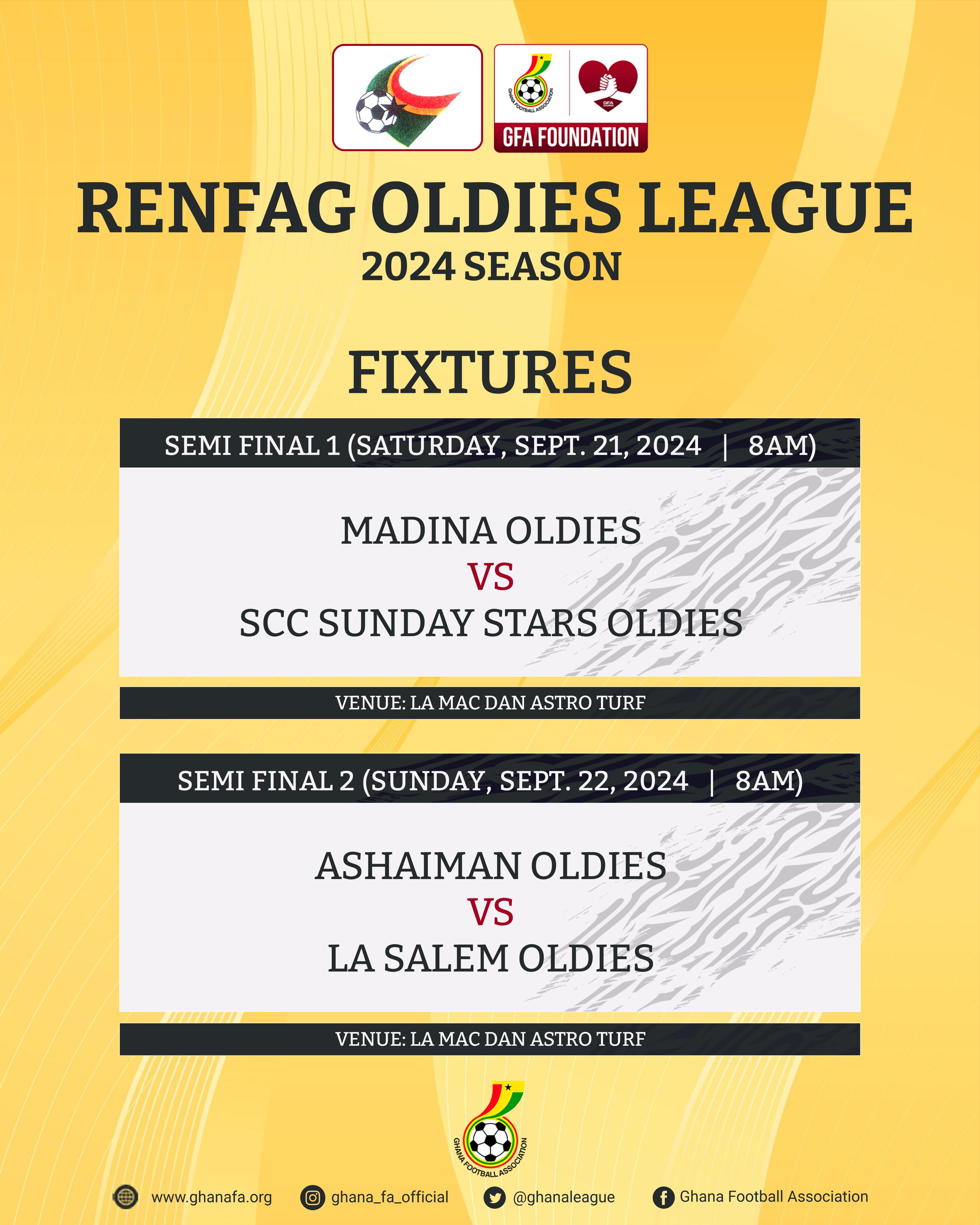 RENFAG Oldies League Reaches Semi-Final Stage