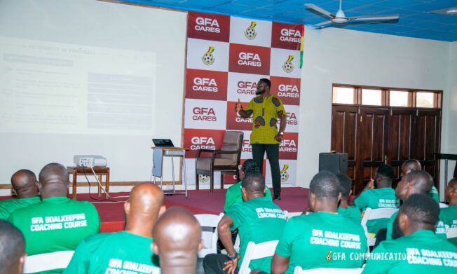 Participants of Goalkeepers Coaching Course receive Integrity training