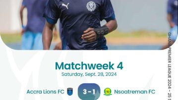 Accra Lions 3-1 Nsoatreman FC: Lions bag first Premier League win of the season