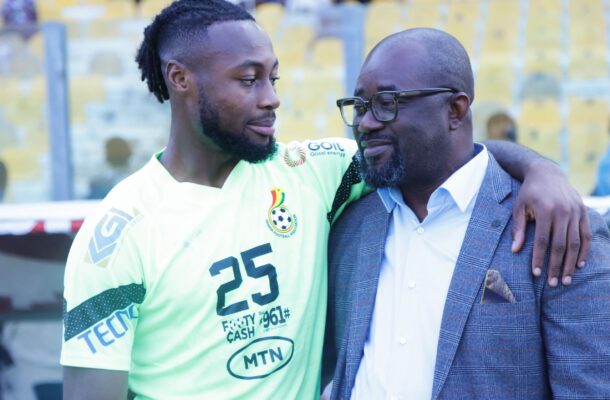 President Simeon-Okraku attends Black Stars training as Ghana prepares for 2025 AFCON qualifiers