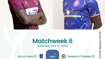 Premier League: Accra Lions FC host Berekum Chelsea; Heart of Lions battle Vision FC on Saturday