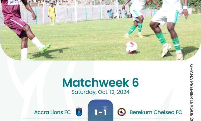 Premier League: Accra Lions FC, Heart of Lions drop points at home