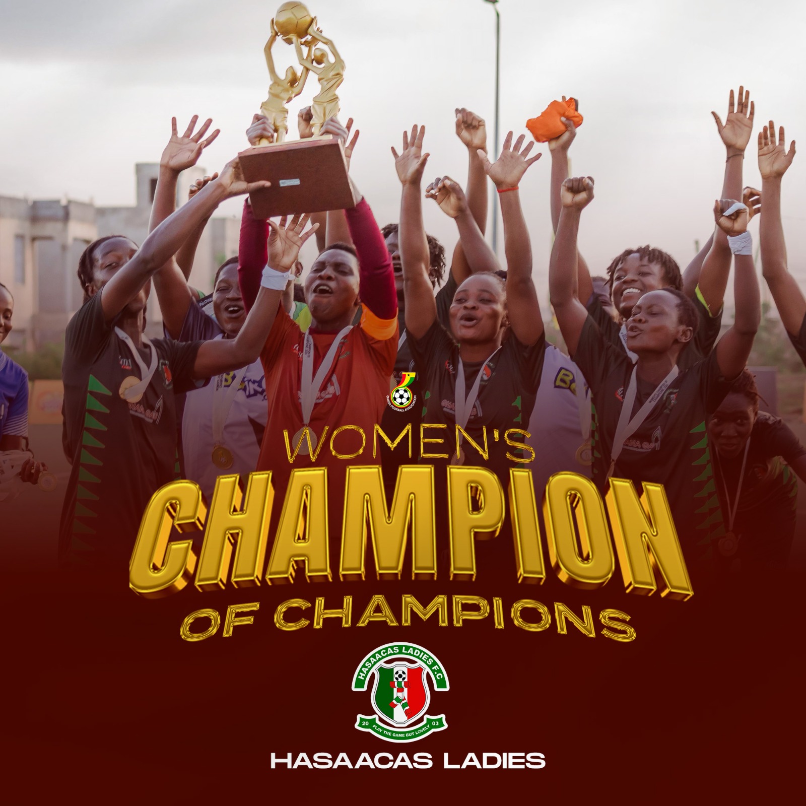 Hasaacas Ladies FC beat Army Ladies to win Women's Champion of Champions title