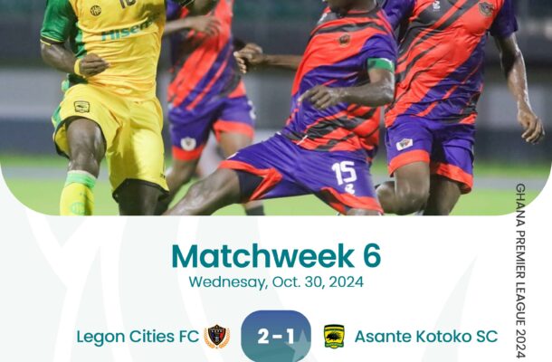 Premier League: Legon Cities secure dramatic 2-1 win over Asante Kotoko