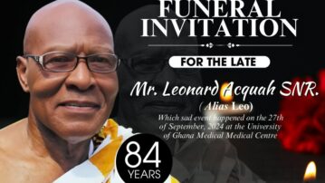 Past AFCON Winner, Leonard Acquah, Goes ‘Home’ on November 2