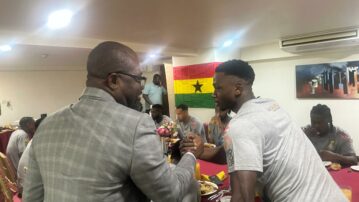 President Kurt Edwin Simeon-Okraku charges Black Stars players ahead of Sudan games