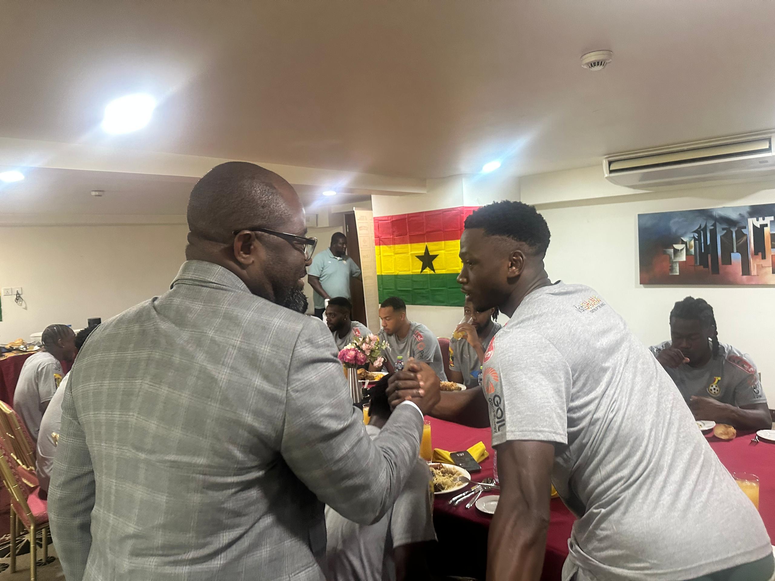 President Kurt Edwin Simeon-Okraku charges Black Stars players ahead of Sudan games