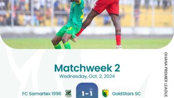 Premier League: FC Samartex 1996 held at home; Kotoko pip Nsoatreman FC