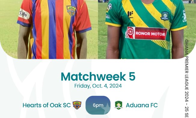 Premier League: Hearts of Oak battle Aduana FC in a titanic clash on Friday