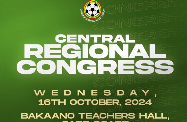 Central Regional FA to hold Ordinary Congress on October 16