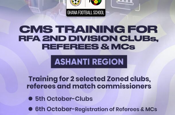 CMS training for RFAs starts in the Ashanti Region