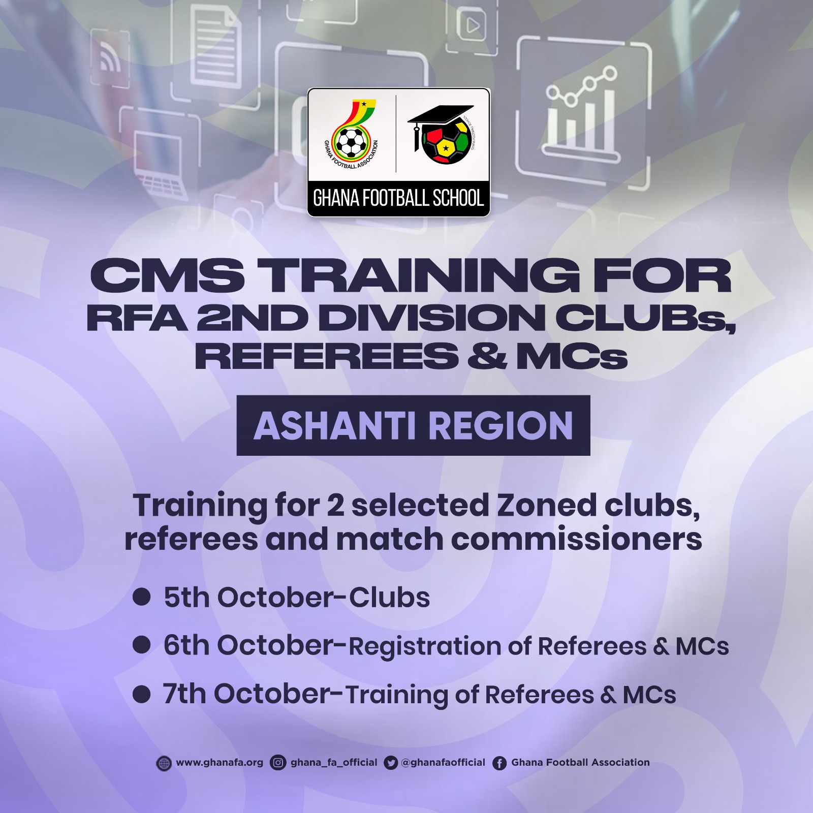 CMS training for RFAs starts in the Ashanti Region