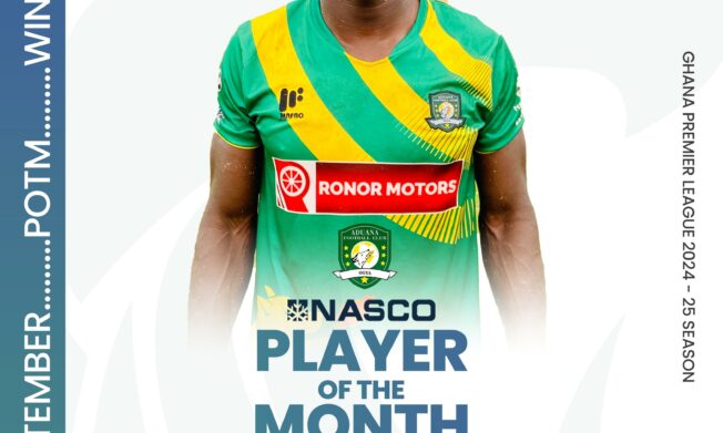 Aduana FC's Emmanuel Marfo wins NASCO player of the month for September award