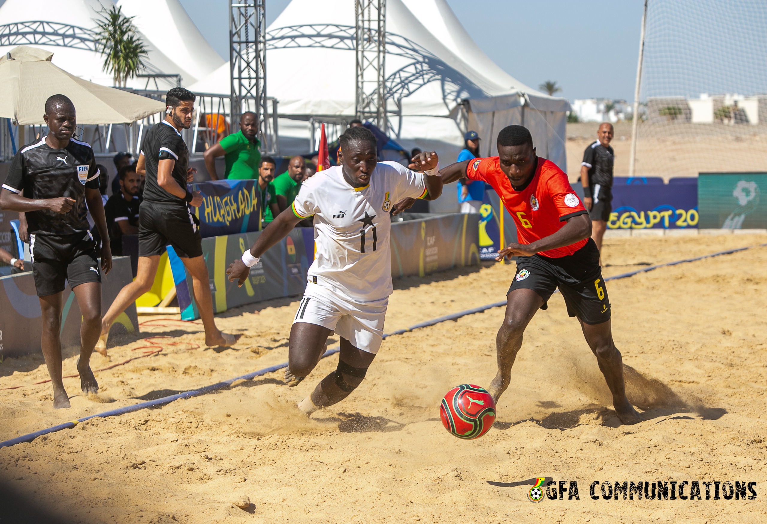 Ghana claims 5th place in Beach Soccer African Cup of Nations with thrilling 5-3 victory over Mozambique