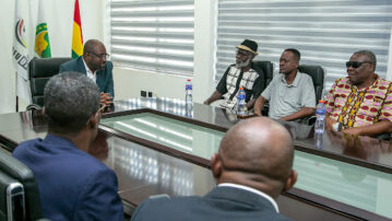 Family of late Coach Oko Aryee pays courtesy call on GFA
