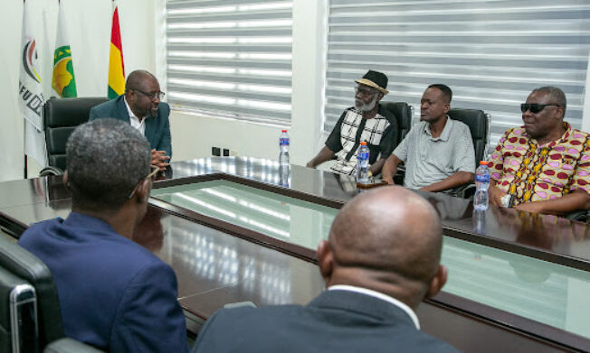 Family of late Coach Oko Aryee pays courtesy call on GFA