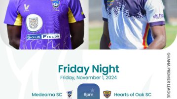 Premier League: Medeama SC, Hearts of Oak set for titanic clash; Accra Lions host FC Samartex on Friday