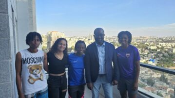 President Kurt Edwin Simeon-Okraku pays surprise visit to Black Queens players in Israel