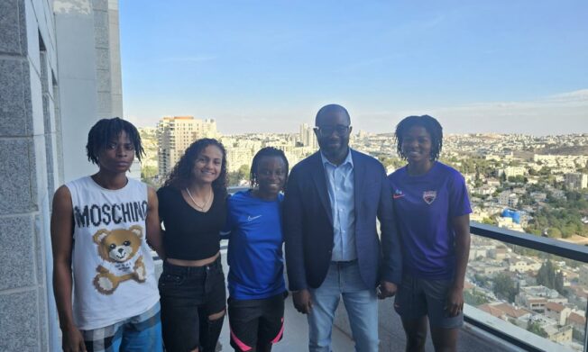 President Kurt Edwin Simeon-Okraku pays surprise visit to Black Queens players in Israel