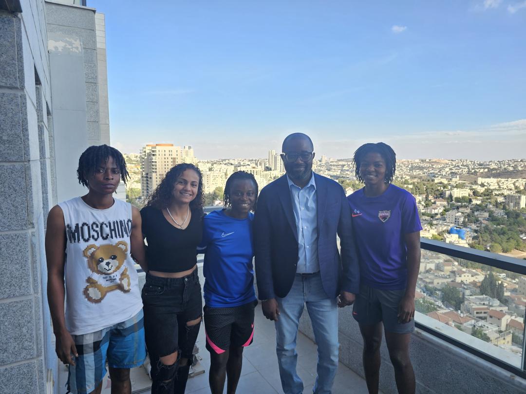 President Kurt Edwin Simeon-Okraku pays surprise visit to Black Queens players in Israel