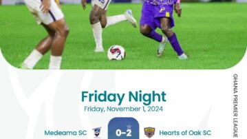 Premier League: Hearts of Oak brush aside Medeama SC; Accra Lions drop points at home