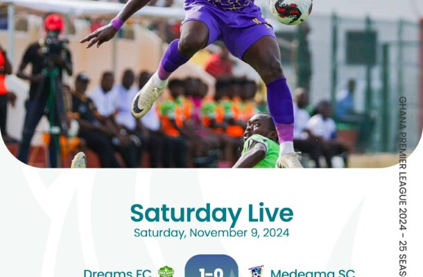 Dreams FC claim first league win of season with 1-0 victory over Medeama SC