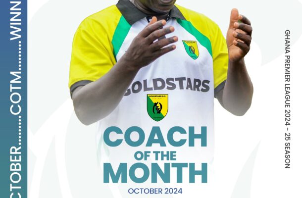 Stephen Frimpong Manso Named NASCO Ghana Premier League Coach of the Month for October