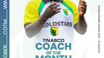 Stephen Frimpong Manso named NASCO Ghana Premier League Coach of the Month for October