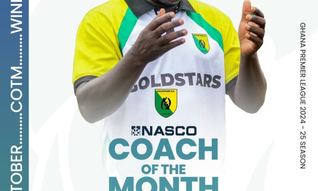 Stephen Frimpong Manso named NASCO Ghana Premier League Coach of the Month for October